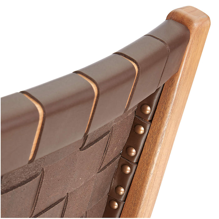 Taj Leather Strap Dining Chair