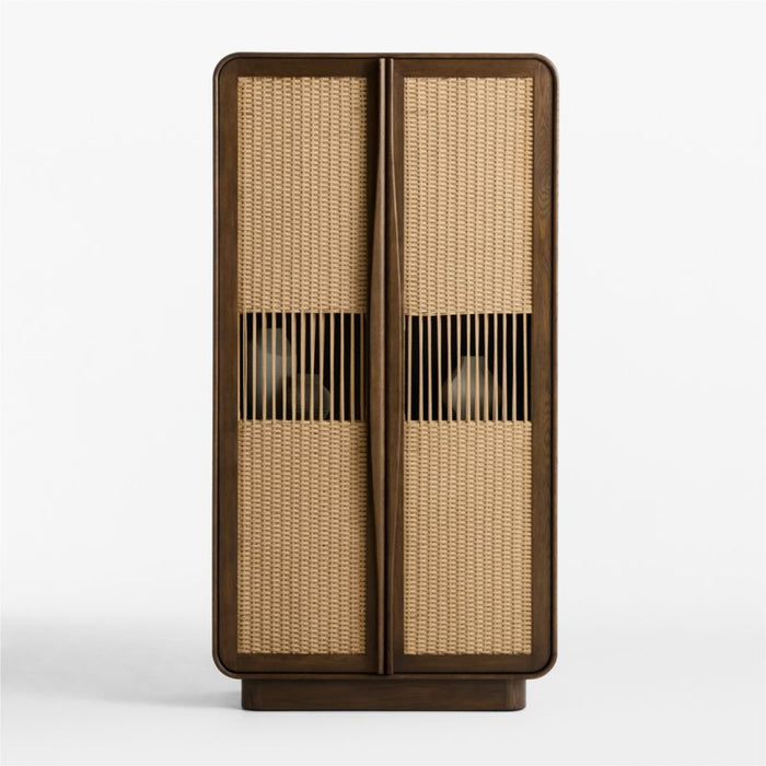 Talay 44" Fumed Oak Closed Storage Cabinet