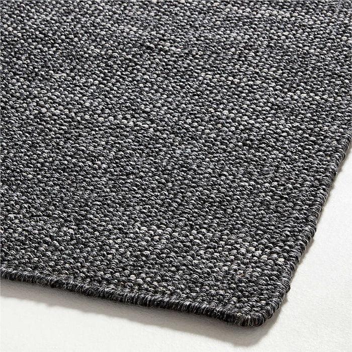 Taos Performance Handwoven Charcoal Black Indoor/Outdoor Area Rug 8'x10'