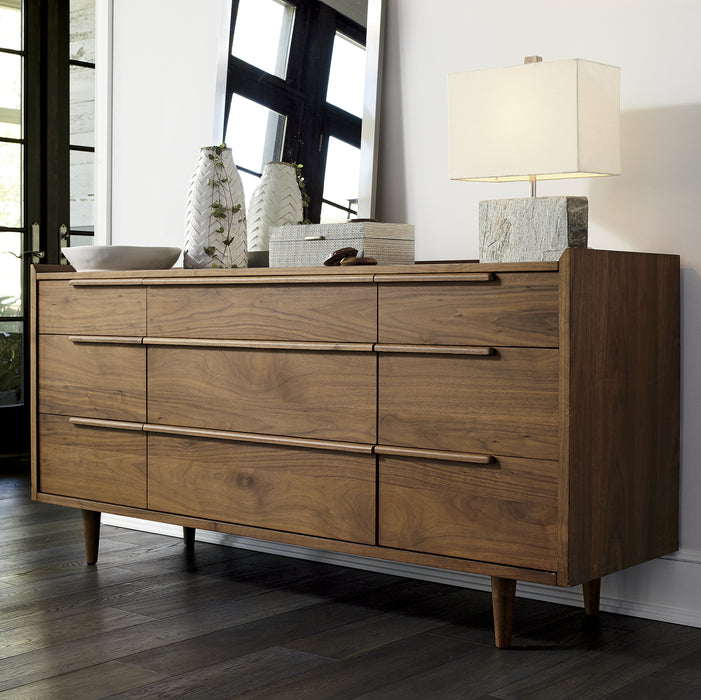Tate Walnut 9-Drawer Dresser