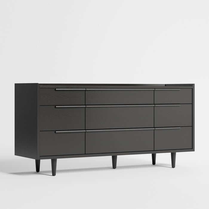 Tate Black 9-Drawer Dresser