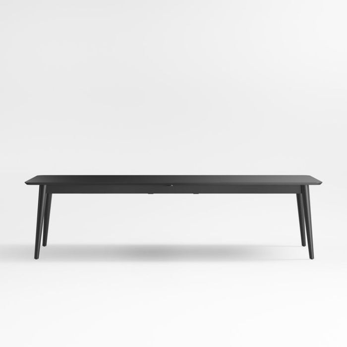 Tate 78"-114" Black Extendable Midcentury Dining Table