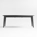 Tate 78"-114" Black Extendable Midcentury Dining Table
