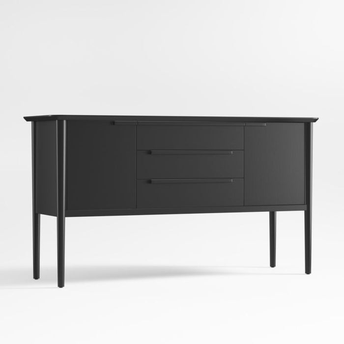 Tate Black Wood Midcentury Sideboard