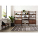 Tate 36" Walnut Wide Storage Bookshelf