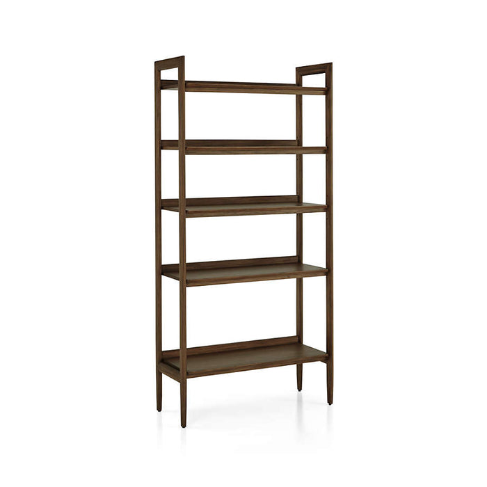 Tate 36" Walnut Wide Storage Bookshelf
