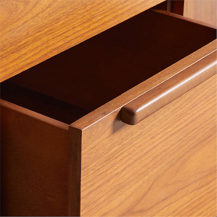 Tate 60" Black Granite Top Double Sink Vanity with Walnut Wood Doors