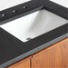 Tate 60" Black Granite Top Double Sink Vanity with Walnut Wood Doors