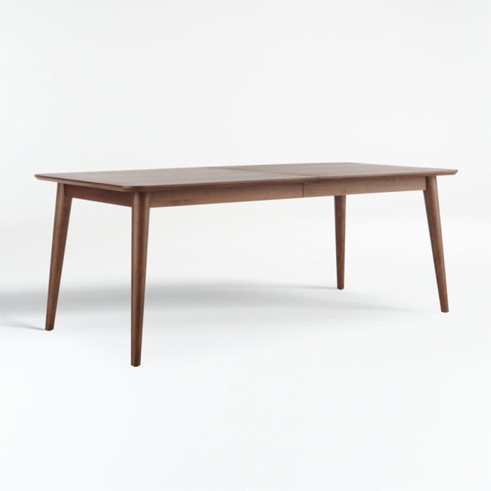 Tate 78"-114" Walnut Extendable Mid-Century Dining Table