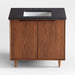 Tate 36" Black Granite Top Single Sink Vanity with Walnut Wood Doors