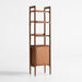 Tate Walnut Wood Bathroom Storage Tower