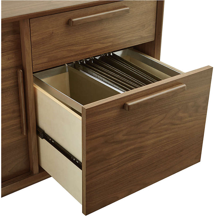 Tate 64.5" Walnut Storage Media Console