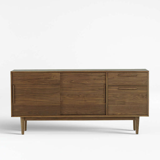 Tate 64.5" Walnut Storage Media Console