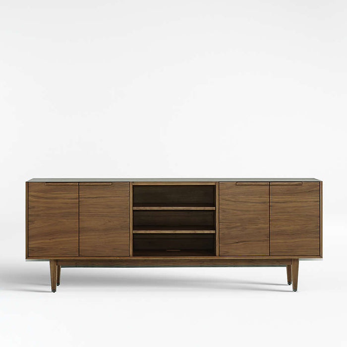 Tate 80" Walnut Storage Media Console