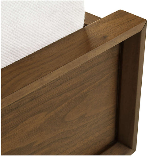 Tate Walnut King Wood Bed