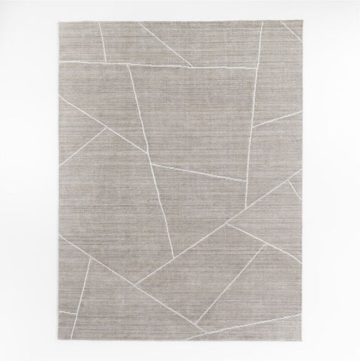 Teramo Performance Handwoven Abstract Grey Area Rug 8'x10'
