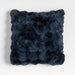 Textured Faux Fur 20"x20" Deep Indigo Throw Pillow Cover