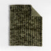 Textured Faux Fur 70"x55" Burnt Green Throw Blanket