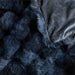 Textured Faux Fur 70"x55" Deep Indigo Throw Blanket