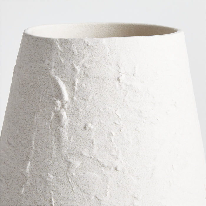 White Textured Ceramic Vase 17"