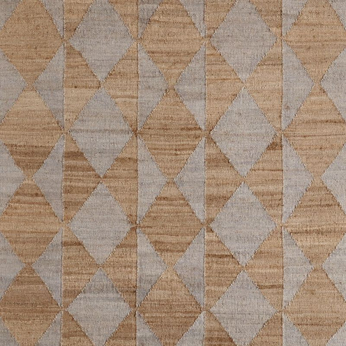 Toulon Jute Diamond Checkered Grey Area Rug 12'x15'