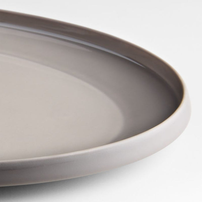 Tour Taupe Oval Porcelain Platter