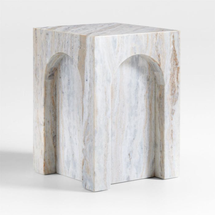 Triomphe Marble Square Side Table