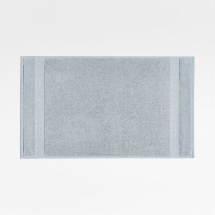 Turkish Organic Cotton Mist Blue Bath Mat