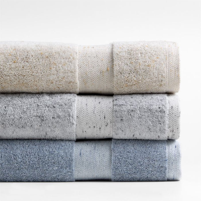 Organic Turkish Cotton Grey Fleck Bath Towel