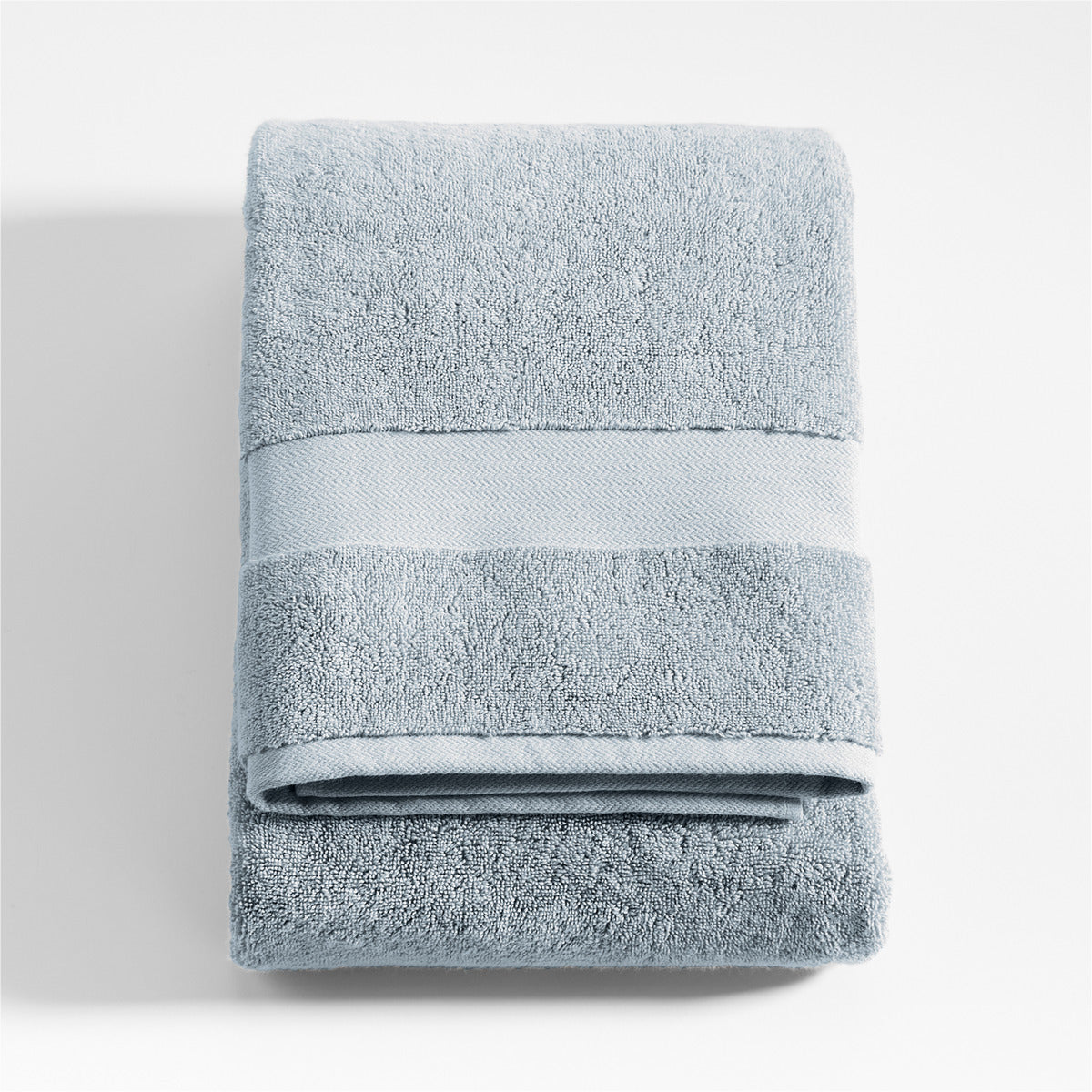 Organic Turkish Cotton Mist Blue Bath Towel Crate and Barrel Philippines
