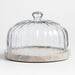 Tuscan Kitchen Marble 11" Cheeseboard with Glass Cloche