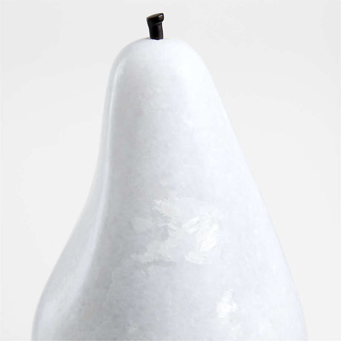 Tuscan Opal White Marble Decorative Pear