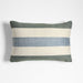 Tonal Textured Stripes 22"x15" Blue Indoor/Outdoor Throw Pillow