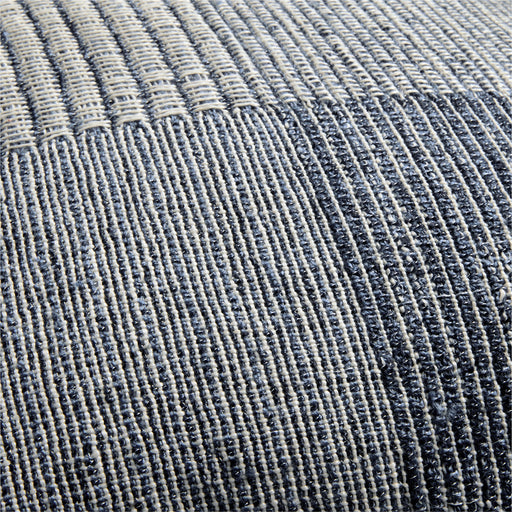 Textured Woven Stripes 20x20 Blue Indoor/Outdoor Throw Pillow