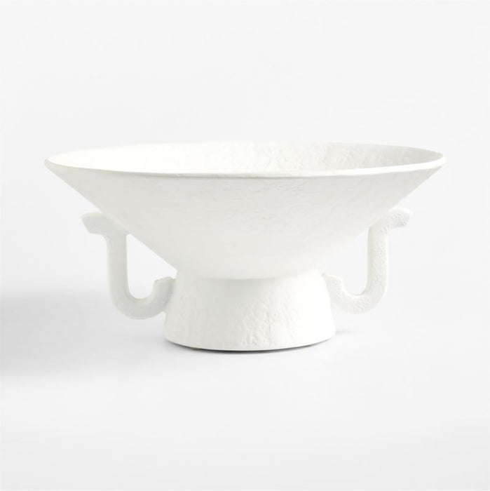Vale White Fiberstone Footed Decorative Bowl