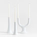 Dipped White Taper Candles 12", Set of 2