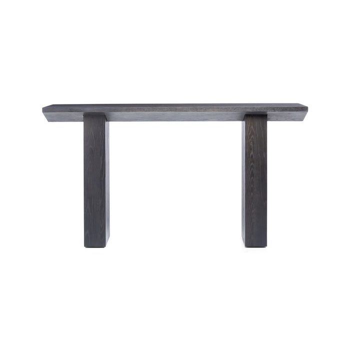 Van Charcoal Brown Wood Console Table