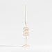 Venezia Large Champagne Yellow Glass Taper Candle Holder