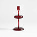 Venezia Small Red Glass Taper Candle Holder