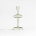 Venezia Small Smoke Green Glass Taper Candle Holder