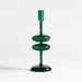 Venezia Medium Spruce Green Glass Taper Candle Holder