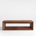 Vernon Walnut Wood 68" Rectangular Coffee Table with Shelf