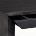Vernon Ebonized Wood Side Table with Drawer