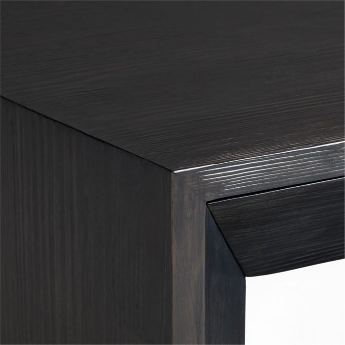 Vernon Ebonized Wood Side Table with Drawer