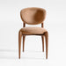 Via Toffee Brown Velvet Walnut Wood Dining Chair