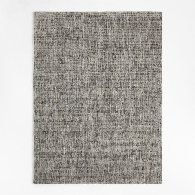 Vienne Performance Wool Striped White and Blue Area Rug 6'x9'