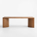 Virage 96" Curved Warm Brown Oak Wood Dining Table