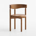 Virage Warm Brown Oak Wood Curved Dining Chair