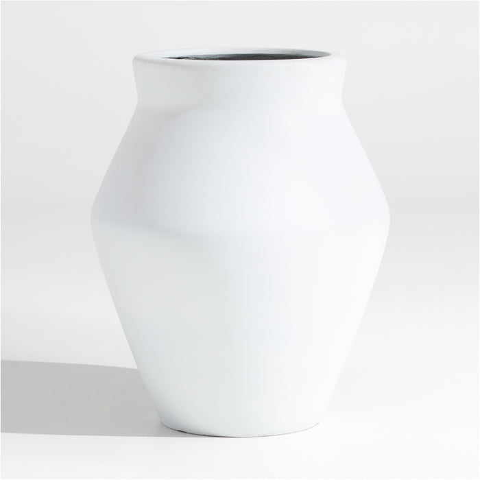 Wabi Large White Fiberstone Planter by Leanne Ford