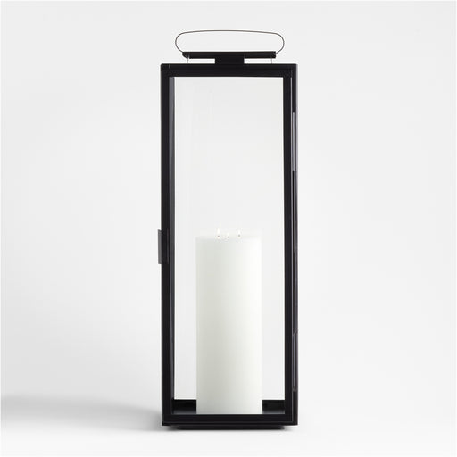 Walker Black Metal Outdoor Lantern 30.25"